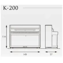 misure e dimensioni kawai k200